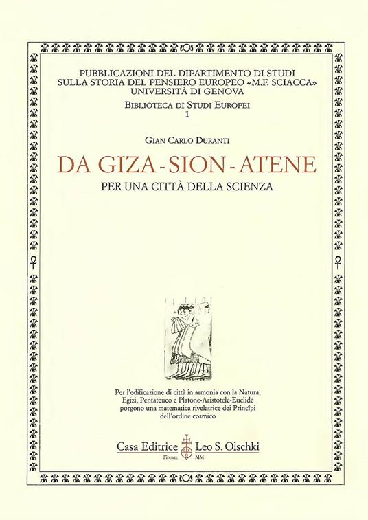 Da Giza-Sion-Atene. Per una città della scienza - Giancarlo Duranti - copertina
