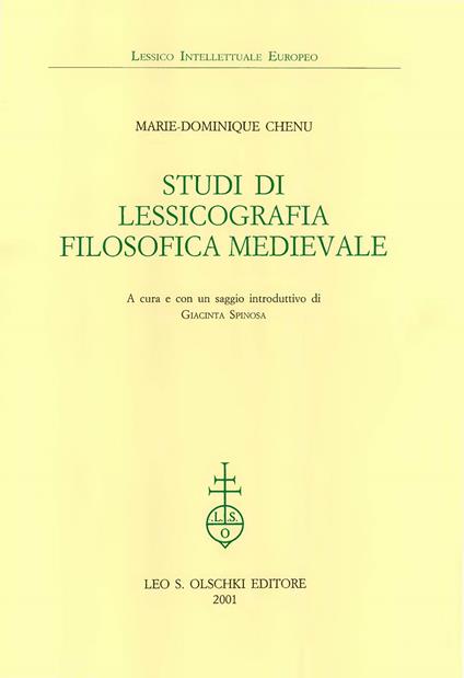 Studi di lessicografia filosofica medievale - Marie-Dominique Chenu - copertina