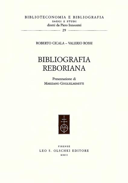 Bibliografia reboriana - Roberto Cicala,Valerio Rossi - copertina