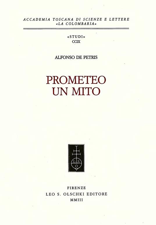 Prometeo. Un mito - Alfonso De Petris - copertina