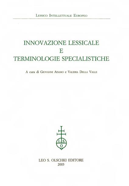 Innovazione lessicale e terminologie specialistiche - copertina