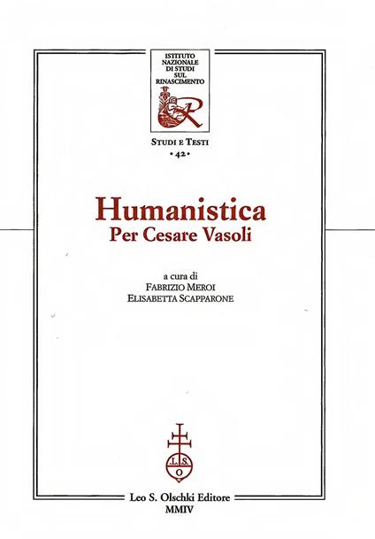 Humanistica. Per Cesare Vasoli - copertina