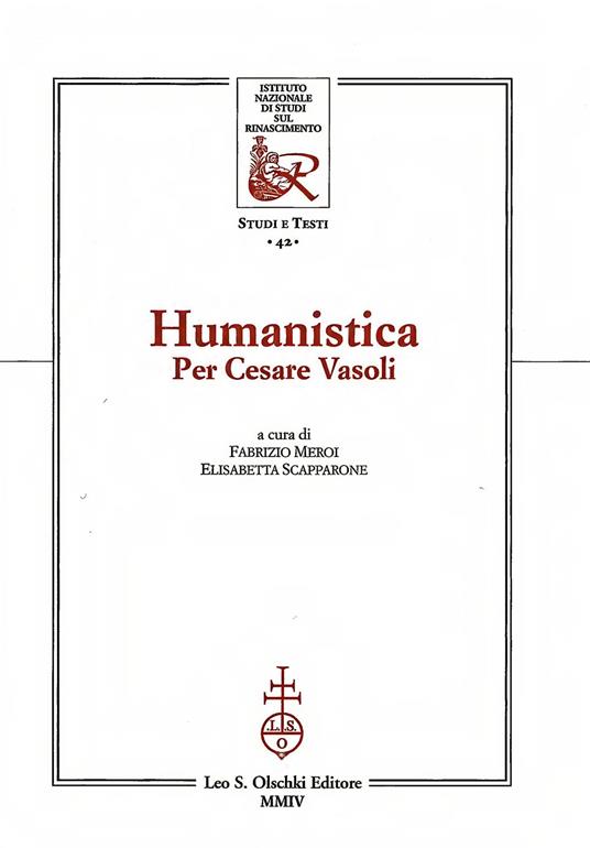Humanistica. Per Cesare Vasoli - copertina
