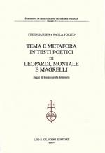 Tema e metafora in testi poetici di Leopardi, Montale e Magrelli. Saggi di lessicografia letteraria