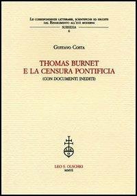 Thomas Burnet e la censura pontificia - Gustavo Costa - copertina