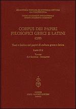 Corpus dei papiri filosofici greci e latini. Testi e lessico nei papiri di cultura greca e latina. Vol. 4/2: Galenus-Isocrates