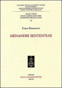 Menandri Sententiae - Carlo Pernigotti - copertina