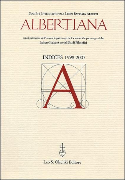 Albertiana. Indices (1998-2007) - copertina