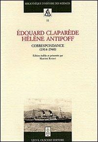 Edouard Claparède, Hélène Antipoff. Correspondance (1914-1940) - copertina
