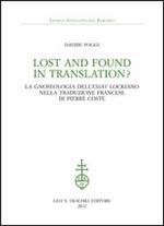 Lost and found in translation? La gnoseologia dell'«Essay» lockiano nella traduzione francese di Pierre Coste