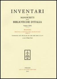 Inventari dei manoscritti delle biblioteche d'Italia. Vol. 116: Bologna, Biblioteca Comunale dell'Archiginnasio. Serie B - copertina