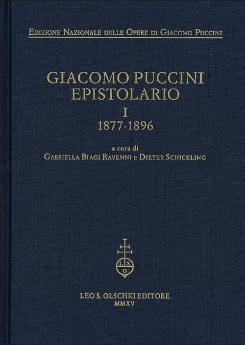 Giacomo Puccini. Epistolario. Vol. 1: 1877-1896 - copertina