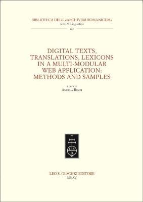 Digital texts, translations, lexicons in a multi-modular web application: methods and samples - copertina