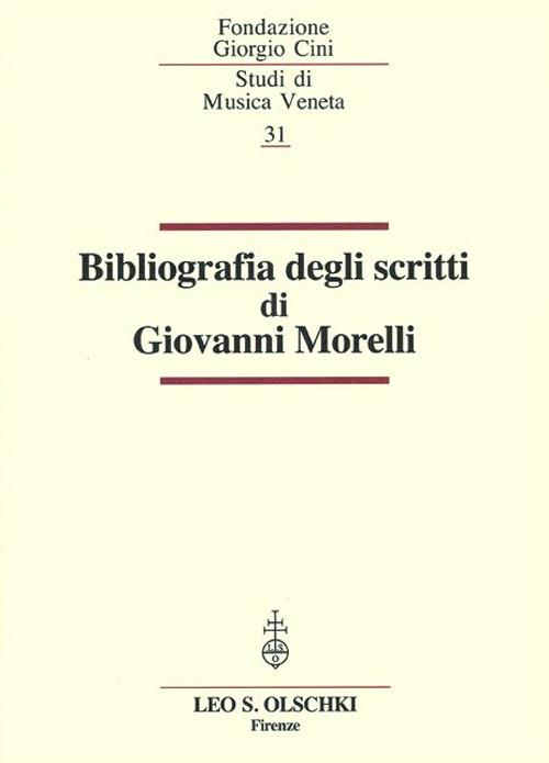 Bibliografia degli scritti di Giovanni Morelli - copertina