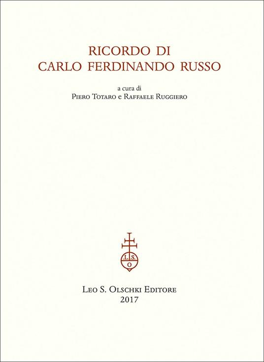 Ricordo di Carlo Ferdinando Russo - copertina