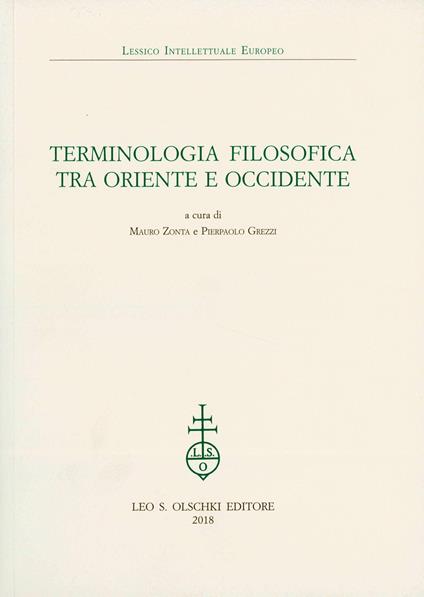 Terminologia filosofica tra Oriente e Occidente - copertina