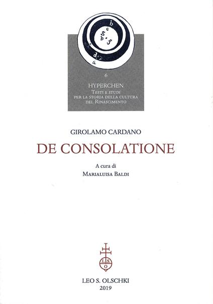 De consolatione - Girolamo Cardano - copertina