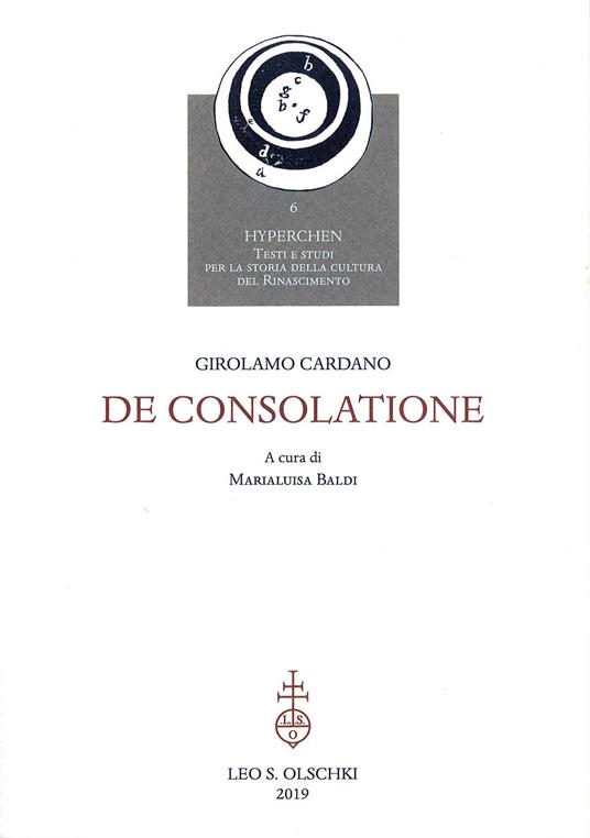 De consolatione - Girolamo Cardano - copertina