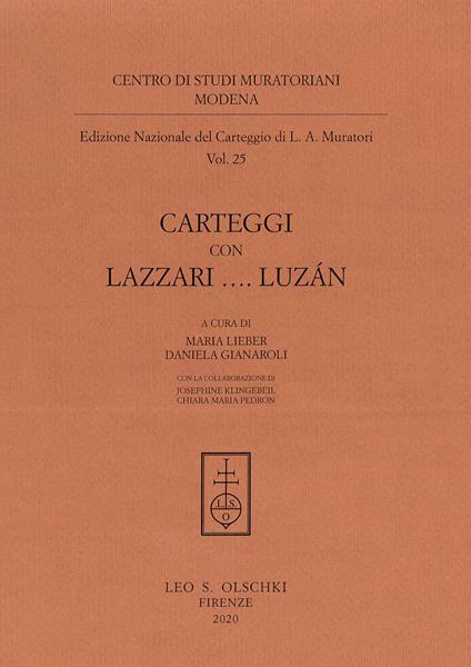 Edizione nazionale del carteggio di L. A. Muratori. Carteggi con Lazzari... Luzán - Lodovico Antonio Muratori - copertina