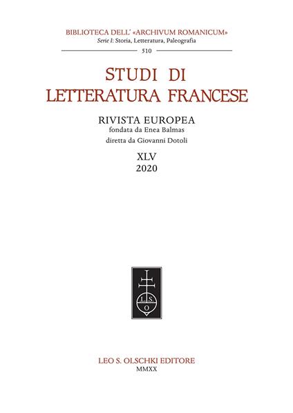 Studi di letteratura francese (2020). Vol. 45 - copertina