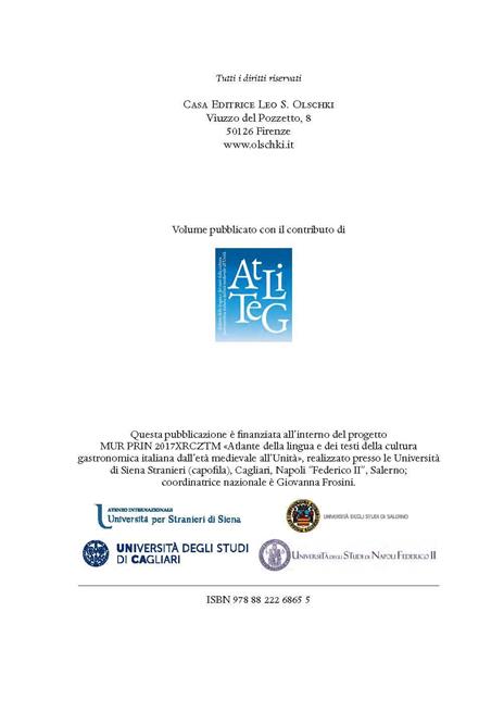 I banchetti, compositioni di vivande, et apparecchio generale di Cristoforo Messi Sbugo. Edizione e studio linguistico. Ediz. critica - Veronica Ricotta - 2