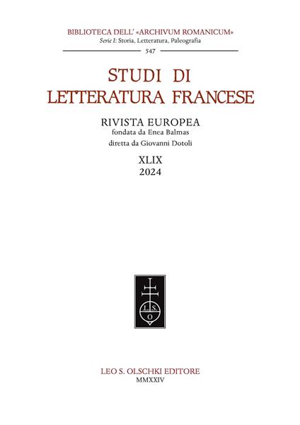 Studi di letteratura francese - copertina