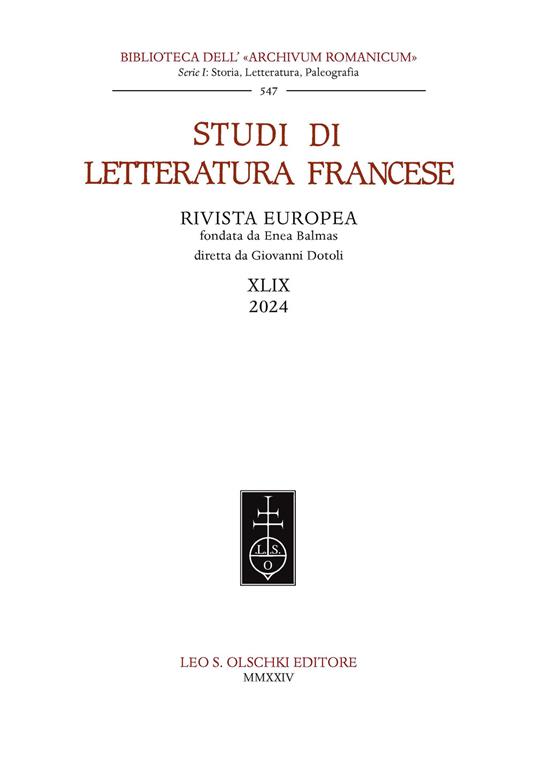 Studi di letteratura francese - copertina