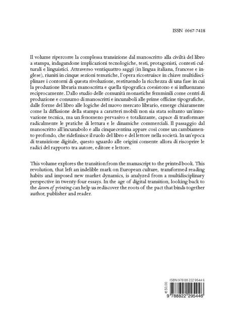 L'alba della stampa in Italia. Tecnologie, testi, libri - 3