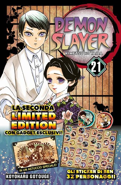 Demon slayer. Kimetsu no yaiba. Limited edition. Con Adesivi. Vol. 21 - Koyoharu Gotouge - copertina