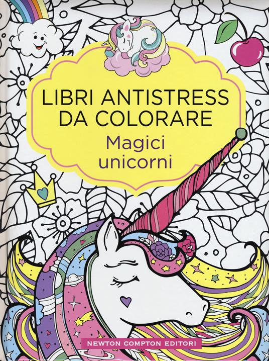 Magici unicorni. Libri antistress da colorare - copertina