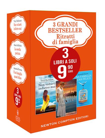 3 grandi bestseller. Ritratti di famiglia: Non voltarti indietro mai-La sorella perduta-Una famiglia quasi felice - Tracy Buchanan,Dinah Jefferies,Amanda Prowse - copertina