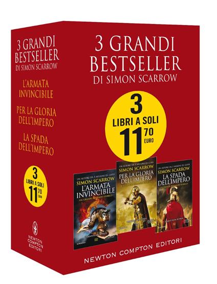 3 grandi bestseller di Simon Scarrow: L'armata invincibile-Per la gloria dell'impero-La spada dell'impero - Simon Scarrow - copertina