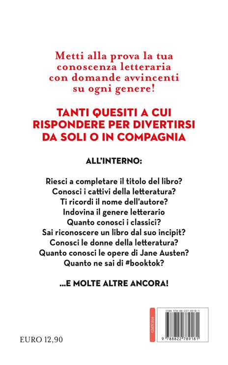 501 quiz per veri amanti dei libri. Dai gialli al romance, dal fantasy alla poesia: metti alla prova la tua passione per la lettura con tante domande e test divertenti! - Saro Trovato - 4