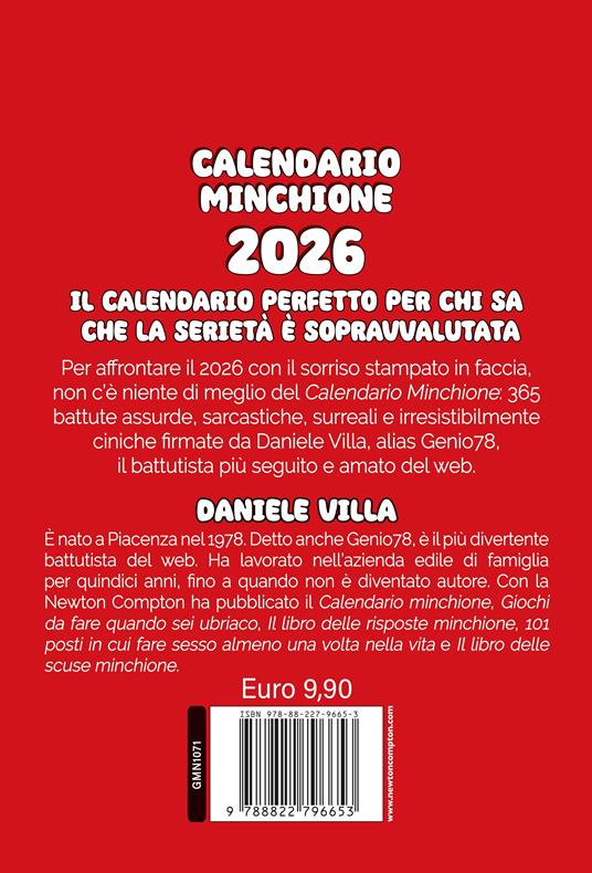 Calendario minchione 2026 - Daniele Villa - 2