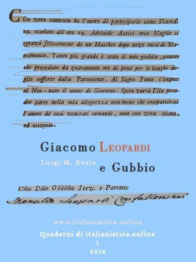 Giacomo Leopardi e Gubbio - Luigi M. Reale - ebook