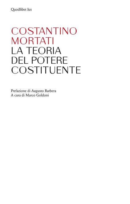 La teoria del potere costituente - Costantino Mortati - copertina