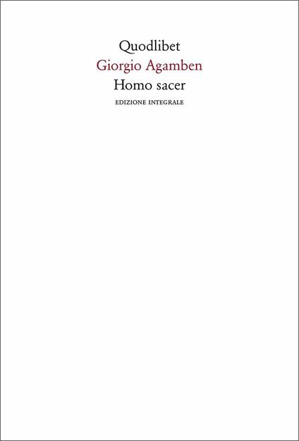 Homo sacer. Ediz. integrale - Giorgio Agamben - copertina