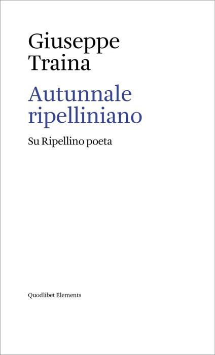 Autunnale ripelliniano - Giuseppe Traina - copertina