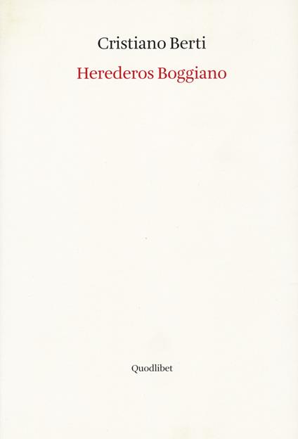 Herederos Boggiano - Cristiano Berti - copertina