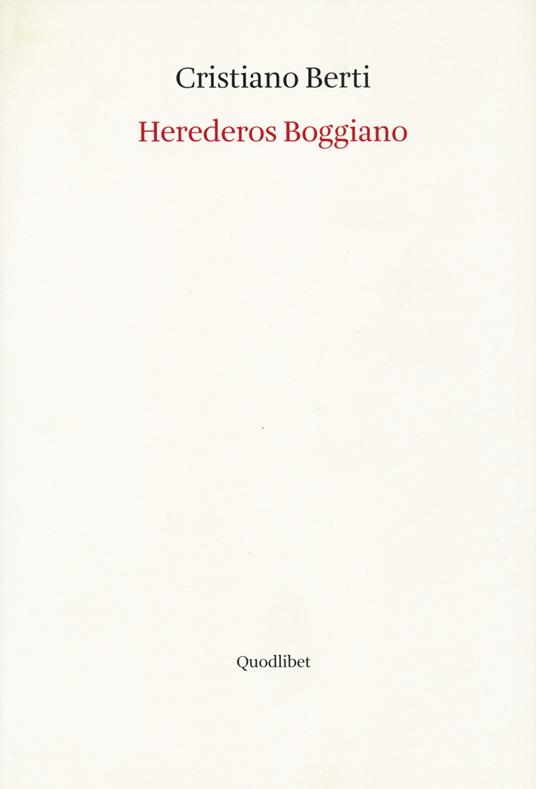 Herederos Boggiano - Cristiano Berti - copertina