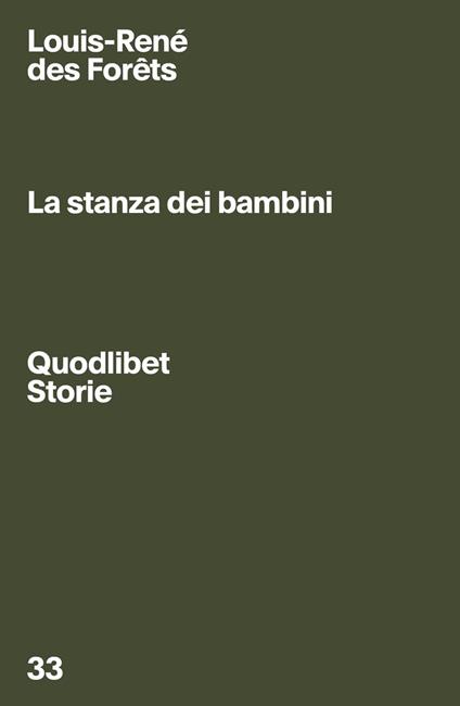 La stanza dei bambini - Louis-René Des Forêts - copertina