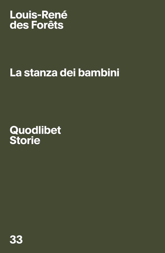 La stanza dei bambini - Louis-René Des Forêts - copertina