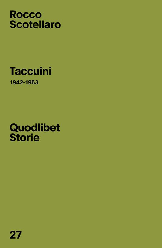 Taccuini (1942-1953) - Rocco Scotellaro - copertina
