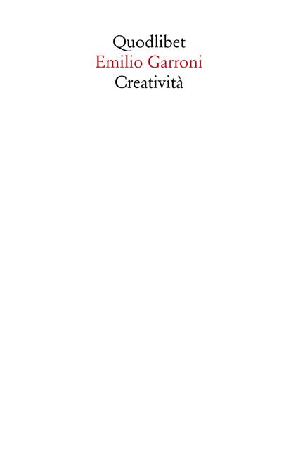 Creatività - Emilio Garroni - copertina