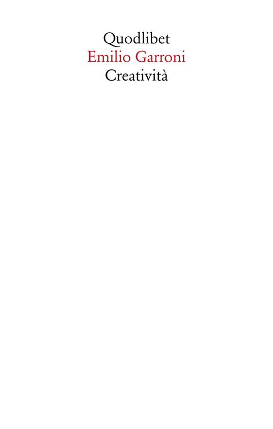 Creatività - Emilio Garroni - copertina