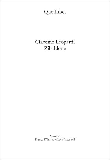 Zibaldone. Ediz. integrale e commentata - Giacomo Leopardi - copertina