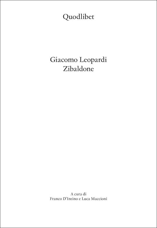 Zibaldone. Ediz. integrale e commentata - Giacomo Leopardi - copertina