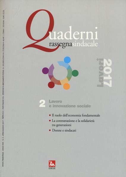 Quaderni rassegna sindacale (2017). Vol. 2: Lavoro e innovazione sociale - copertina