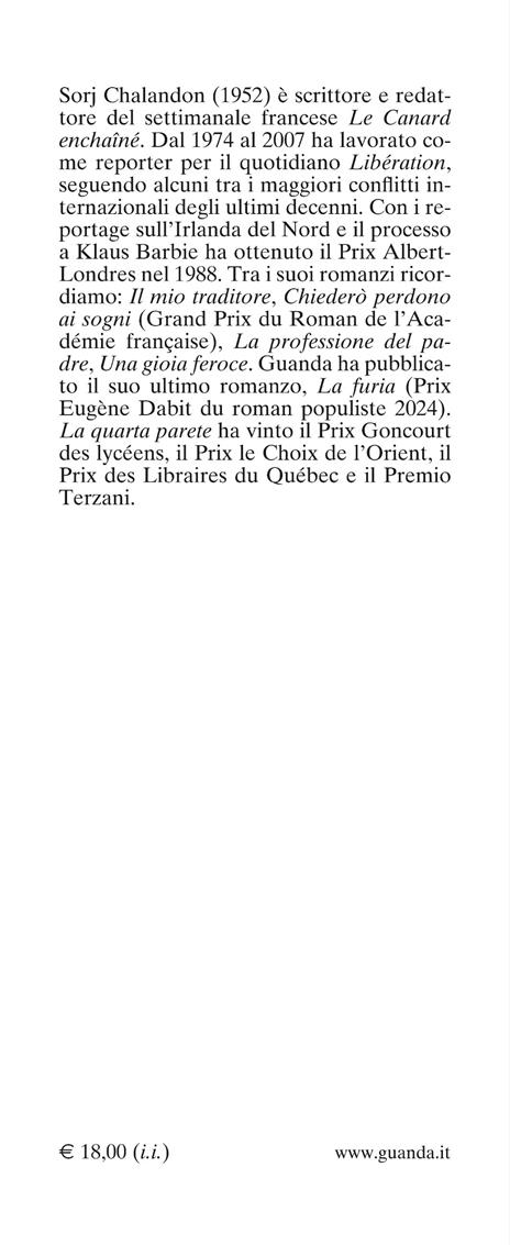 La quarta parete - Sorj Chalandon - 3