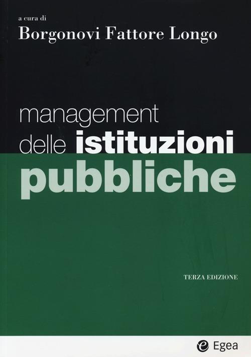 Management delle istituzioni pubbliche - copertina